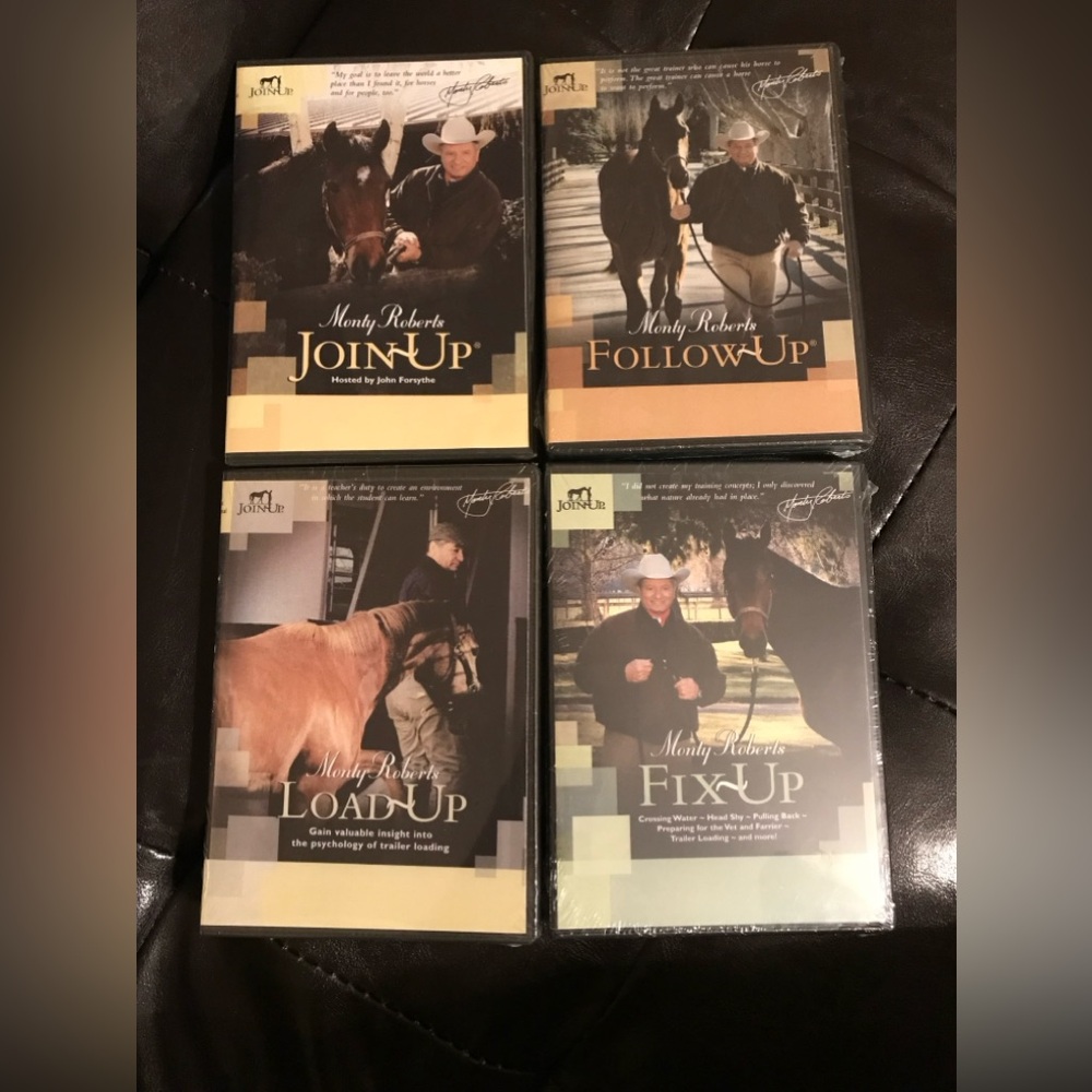 Monty Roberts DVD Set: Join-Up, Follow-Up, Load-Up, Fix-Up Gentle Horsemanship